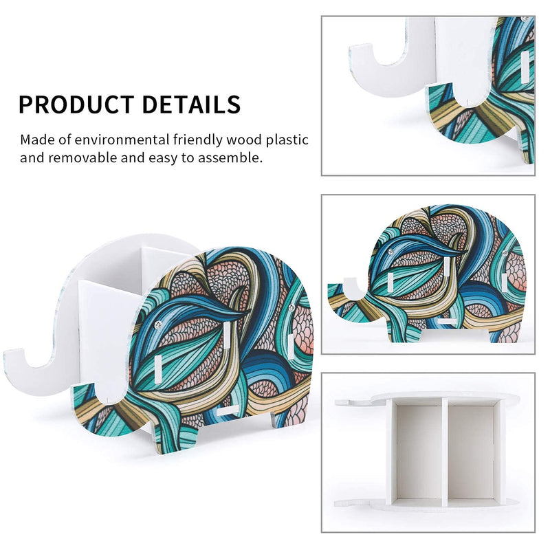 [Australia - AusPower] - Mokani Desk Supplies Organizer, Creative Elephant Pencil Holder Multifunctional Office Accessories Desk Decoration with Cell Phone Stand Tablet Desk Bracket for Smartphone and More, 