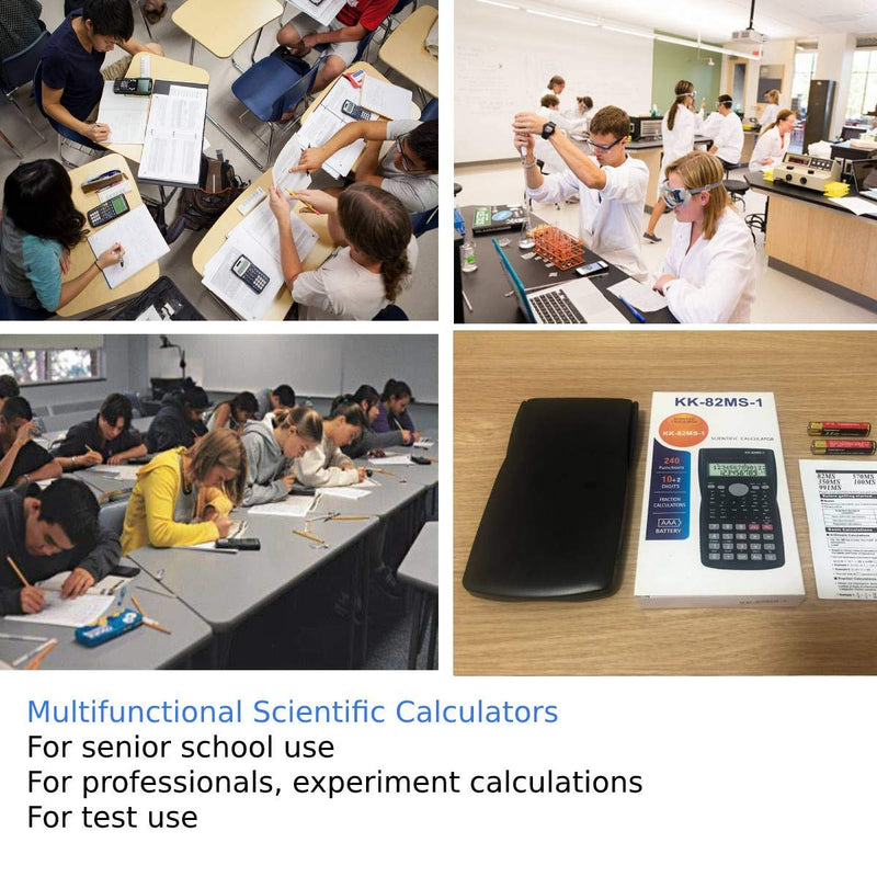 [Australia - AusPower] - Scientific Calculator, 2 Line LCD Display Statistical Calculator, Multifunctional Scientific Calculator for Middle High School Students, Professionals and Researchers (3 Packs) 3 Packs 