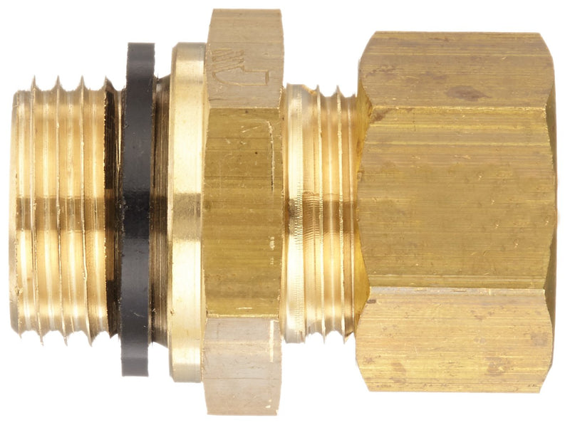 [Australia - AusPower] - Legris 0101 14 21 Brass Compression Tube Fitting with pre- Assembled Washer, Adaptor, 14 mm Tube OD x 1/2" BSPP Male 