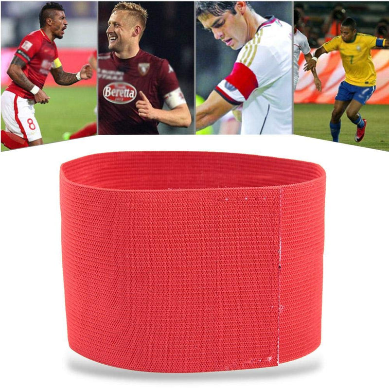 [Australia - AusPower] - VGEBY1 Team Sport Armband, Adjustable Soccer Armband Captain Armband Player Bands red 