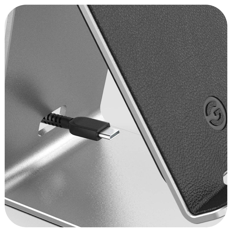 [Australia - AusPower] - Aluminum Wireless Charger Stand for Galaxy S22, S21 Models - Galvanox QC3.0 Fast Charging Qi Desktop Power Station, Samsung Note 10/20, S10/S20, Plus/Ultra (SoftGlow LEDs) (2022) 