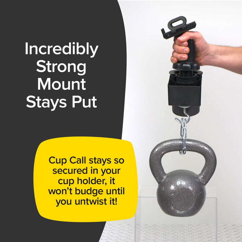 [Australia - AusPower] - Official As Seen On TV Cup Call Cup Holder Phone Mount for Car by BulbHead - Adjustable Cell Phone Holder Fits Any Phone In Any Cup Holder - Rotates 360°, Tilts & Moves Left or Right 
