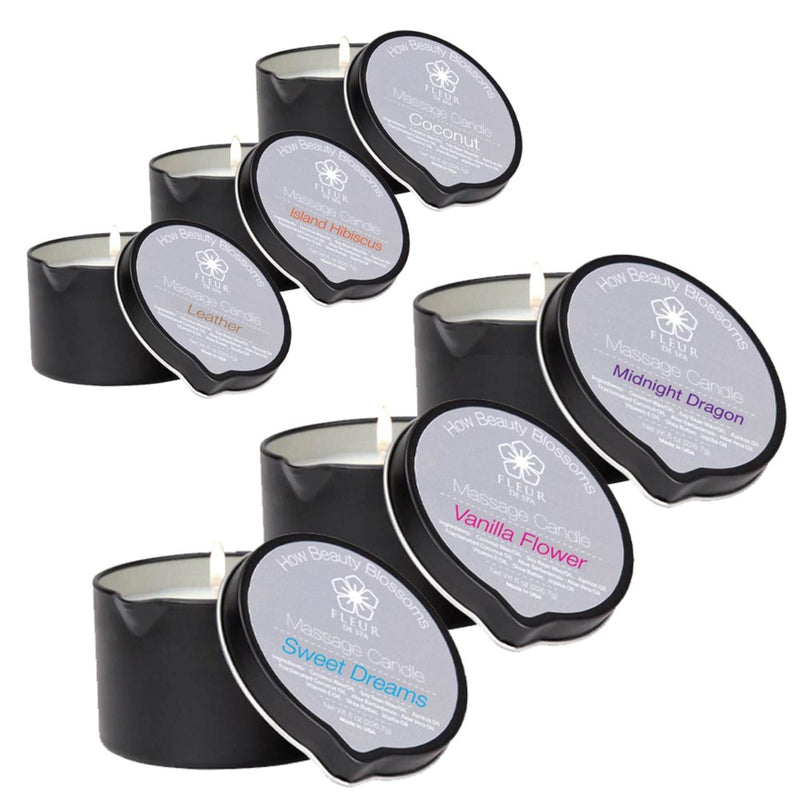 [Australia - AusPower] - Massage Oil Candle by Fleur De Spa - All Natural - 6oz with Pour Spout Made in USA (Midnight Dragon) midnight dragon 