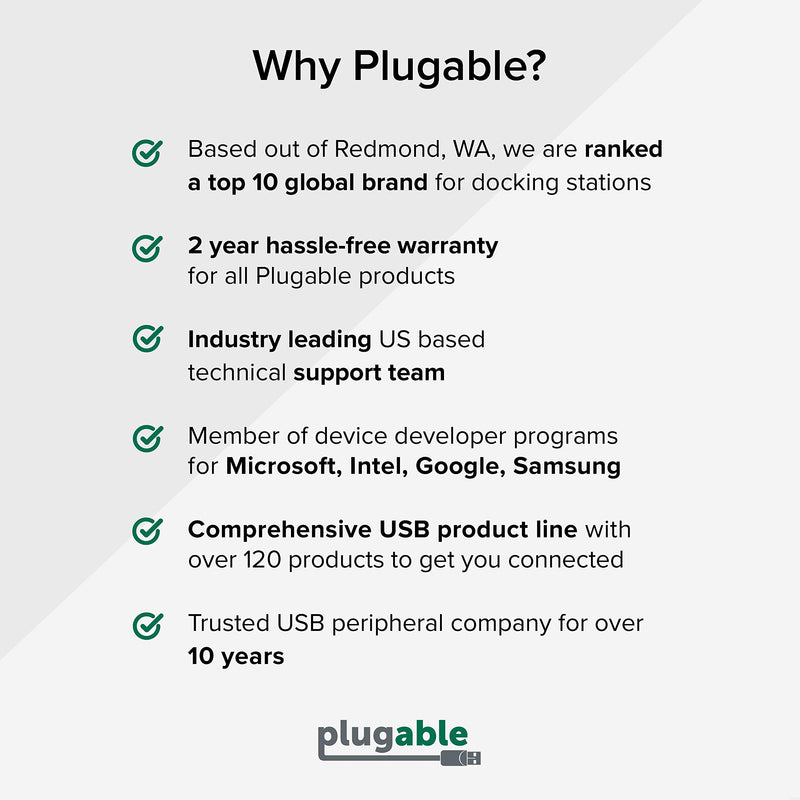 [Australia - AusPower] - Plugable USB C to VGA Adapter, Thunderbolt 3 to VGA Adapter Compatible with MacBook Pro, Windows, Chromebooks, 2018 iPad Pro, Dell XPS, and More (Supports Resolutions up to 1920x1200 @ 60Hz) 