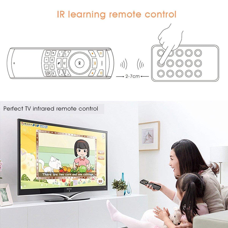 [Australia - AusPower] - Rii K25 Multifunction Portable 2.4GHz Mini Wireless Fly Mouse Keyboard and Remote Control with Rechargeable Li-ion Battery (Black) 