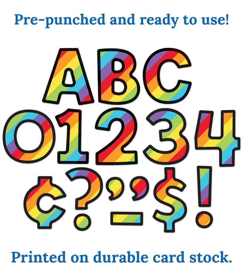 [Australia - AusPower] - Carson Dellosa Celebrate Learning Rainbow Stripe Combo Pack EZ Letters (130082) 4" Multi 