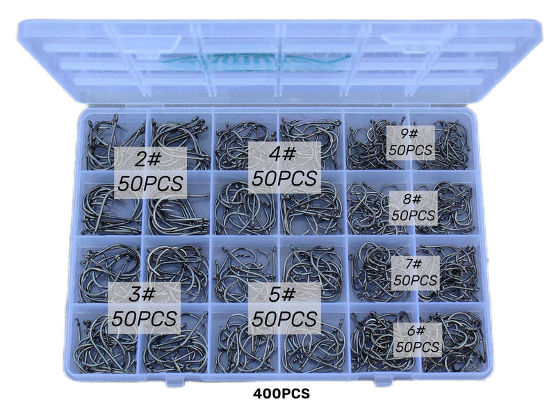 [Australia - AusPower] - Fishing Hooks Freshwater Saltwater Fish Hooks Bulk Fishing Hooks Set Worm Catfish Hooks Fish Gear Equipment Supplies 