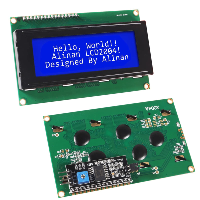 [Australia - AusPower] - Alinan 3pcs 2004 20X4 LCD Display Blue LCD Screen Serial with IIC I2C Adapter LCD 2004 One Size 3 