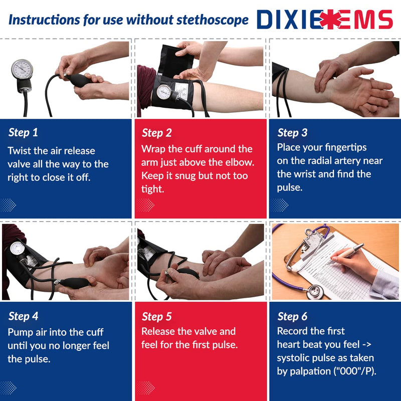[Australia - AusPower] - Dixie EMS Blood Pressure and Sprague Stethoscope Kit - Red 