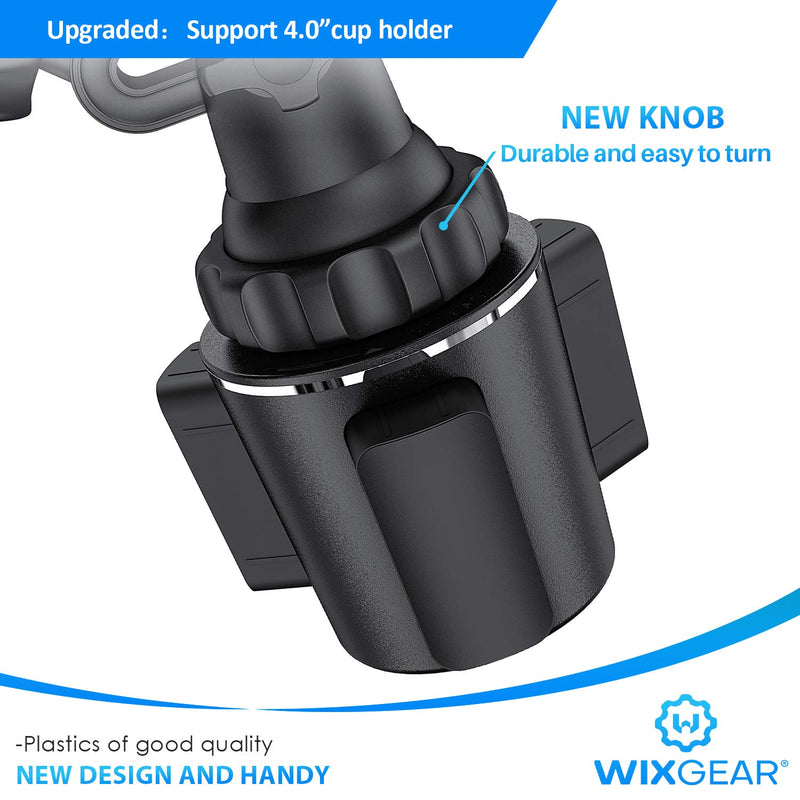 [Australia - AusPower] - Magnetic Cup Holder Phone Mount, WixGear Extendable Arm Universal Car Cup Holder Adjustable Base Automobile Cup Holder Smart Phone Cradle Car Mount 
