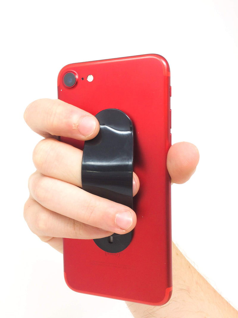 [Australia - AusPower] - Pinch Grip Cell Phone Holder Accessories | Adhesive Loop | Finger Strap for iPhone Galaxy Android Tablet Smartphone | Rubber Handle Vent Mount Mobile Devices (Lime) Lime 