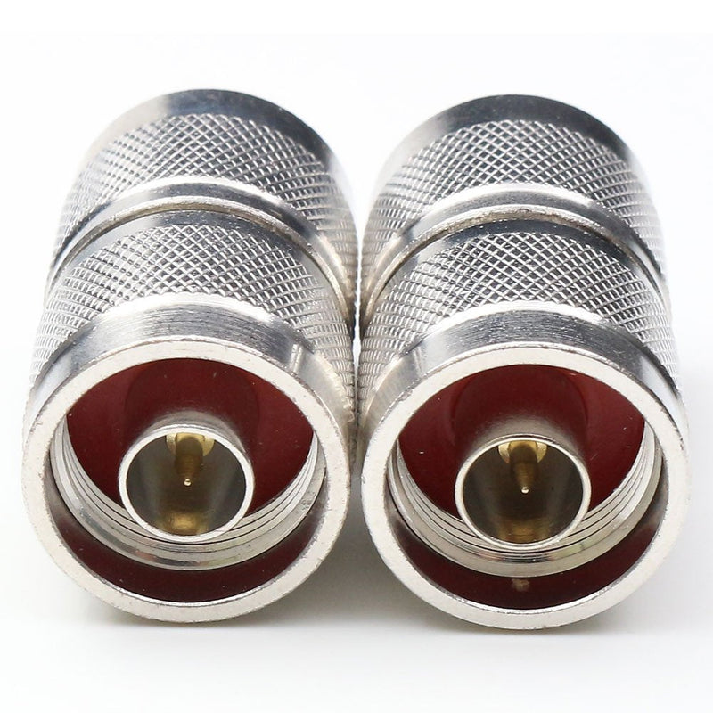 [Australia - AusPower] - ANHAN N Type Male to Male Connectors N Male Adapters N Type Coax Connector Walkie Talkie N adapters RF coaxial Cable Adapter 2 Packs N Male to Male 2pcs 