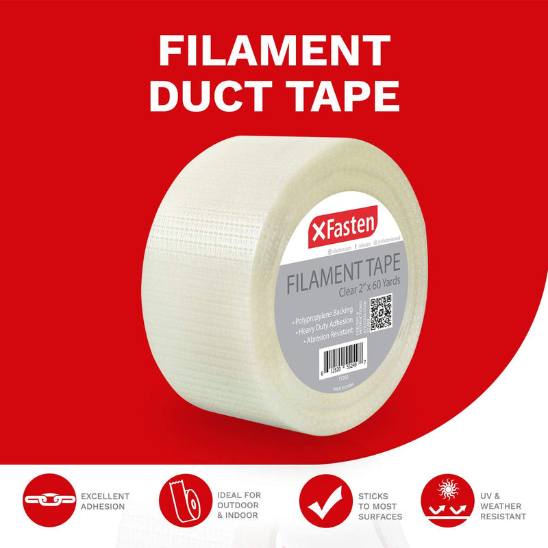 [Australia - AusPower] - XFasten Heavy Duty Filament Tape, 2 Inch by 60 Yards 