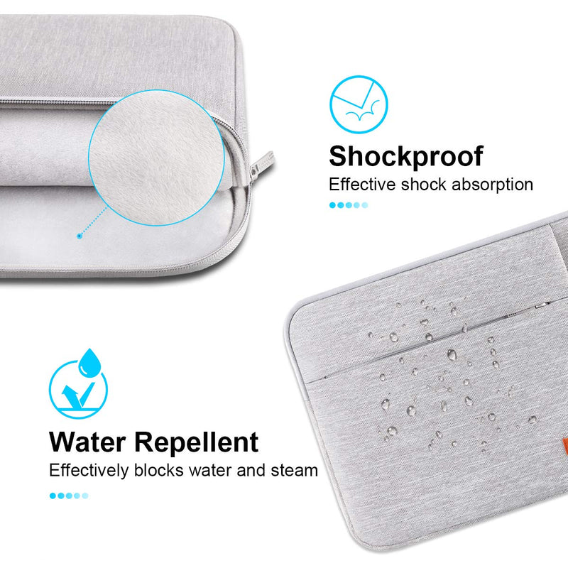 [Australia - AusPower] - Lacdo Laptop Sleeve Case for 15 inch New MacBook Air M2 2023 A2941, 15 inch MacBook Pro A1990 A1707, Dell XPS 15 Plus 2022-2020 Computer Bag with Accessory Pocket, Shockproof, Water-Resistant, Gray New MacBook Air 15 Inch 