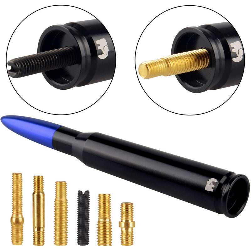 [Australia - AusPower] - 50 Cal Caliber Bullet Style Antenna for All Dodge RAM Trucks (RAM 1500, RAM 2500 or RAM 3500 1994-2021) - Designed for Optimized FM/AM Reception (Blue) Blue 