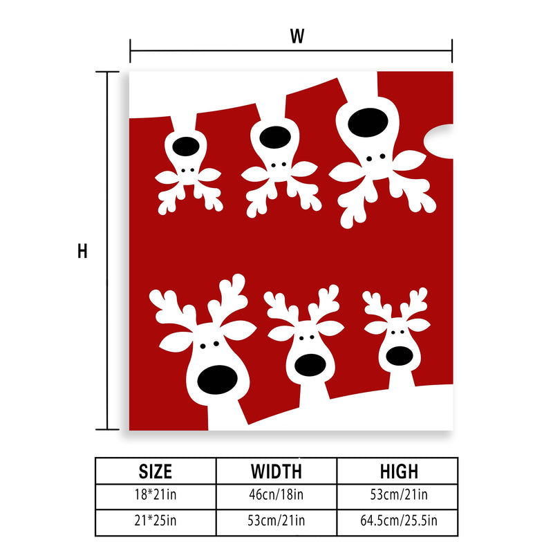 [Australia - AusPower] - Merry Christmas Elk Mailbox Cover 21x18 Inch, Red Christmas Reindeer Post Letter Box Covers, New Year Holiday Xmas Magnetic Waterproof Mail Wraps for Outdoor Yard Garden Standard Mailbox Decor Christmas Mailbox Cover-01 