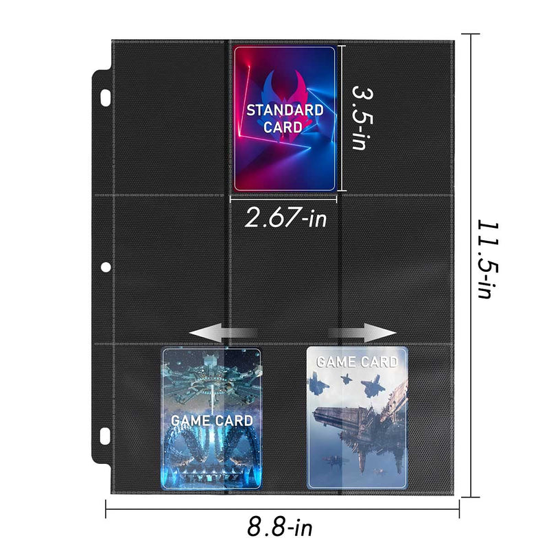 [Australia - AusPower] - 900 Pockets Trading Card Binder Sleeves, Baseball Card Sleeves Fit for Standard Size Sport Cards, Baseball Card Holder for 3 Ring Binder 