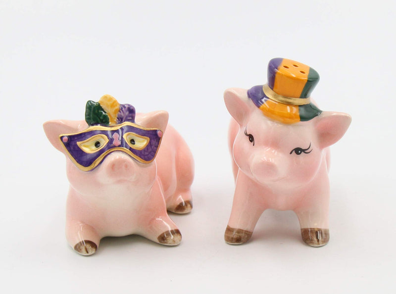 [Australia - AusPower] - Cosmos Gifts Mardi Gras Pigs Salt and Pepper, Multicolored 