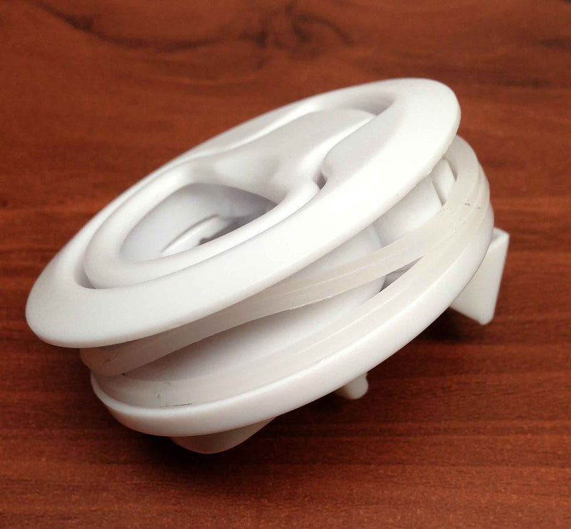 [Australia - AusPower] - MARINE BOAT WHITE PLASTIC FLUSH PULL SLAM LATCH HATCH LIFT 2 3/8"D 