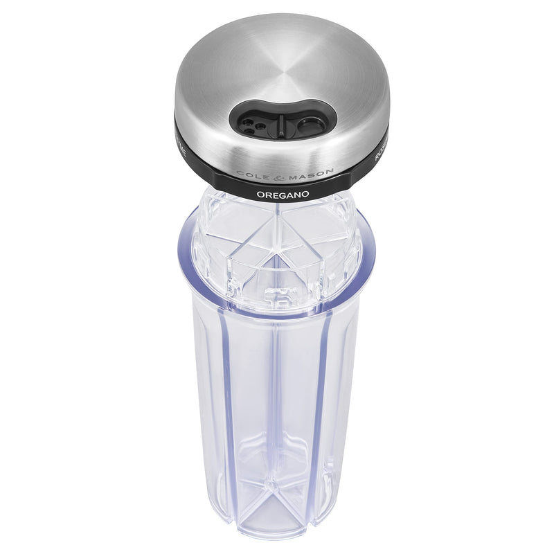 [Australia - AusPower] - Cole & Mason Saunderton Spice Storage & Shaker, Five Empty Spice Shakers,Clear, Silver 