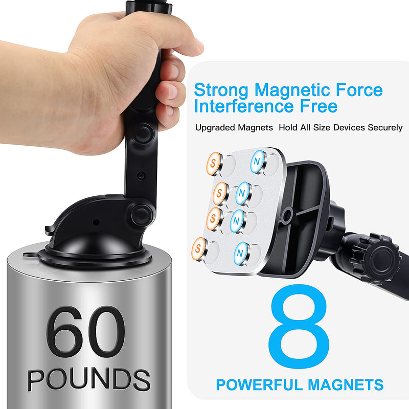 [Australia - AusPower] - Magnetic Phone Car Mount, Panvox Universal Dashboard Windshield Car Phone Mount Holder with Upgraded 3.2" Suction Cup,8 Strong Magnets Compatible with iPhone 11 Pro X XS Max XR Galaxy Note10 S10 