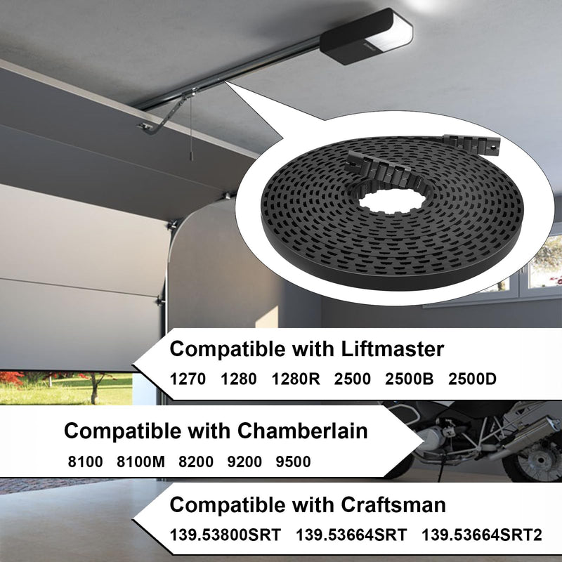 [Australia - AusPower] - 41A3589-3 41A3589-12 Garage Door Opener Belt for 7' Garage Door, Compatible with Liftmaster/Chamberlain/Craftsman Garage Door Opener Models 1270, 1280, 1280R, 8100, 8100M, 8200, 9200, 9500 7FT 