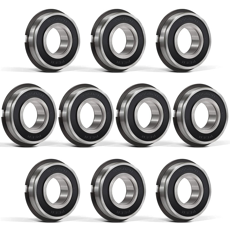 [Australia - AusPower] - 10 Pack 99502HNR Wheel Hub Ball Bearing ID 5/8" x OD 1-3/8" x Width 7/16" Double Seal and Snap Ring,Double Rubber Seal Bearing ,Pre Lubricated,Stable Performance,Deep Groove Ball Bearings 
