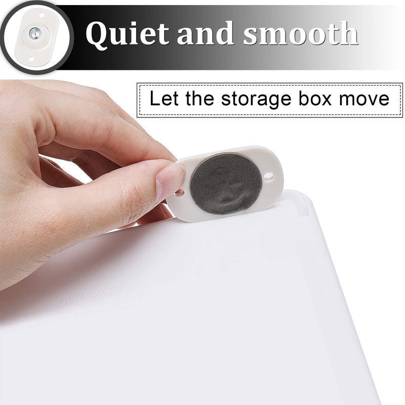 [Australia - AusPower] - Self Adhesive Caster Wheels Mini Swivel Wheels Stainless Steel Paste Universal Wheel 360 Degree Rotation Sticky Pulley for Bins Bottom Storage Box Furniture Trash Can (16 Pieces,White) 16 White 