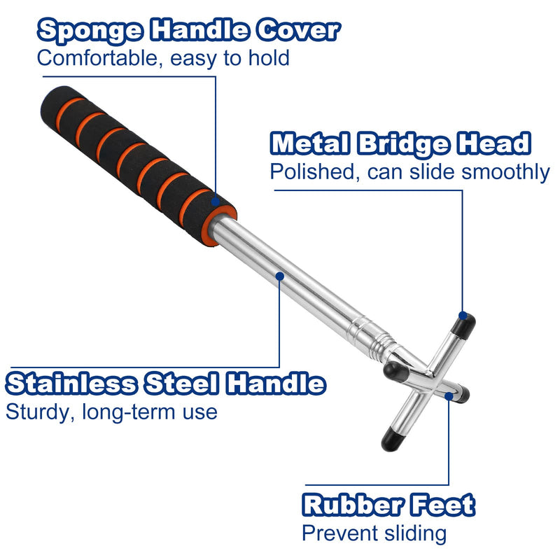 [Australia - AusPower] - Skylety Retractable Pool Bridge Stick, Billiards Cue Bridge with Metal Head, Screw Thread Removable Bridge Head, Pool Cue Accessory for Pool Table 