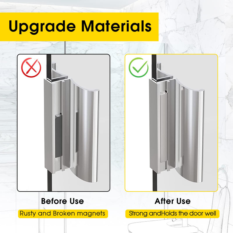 [Australia - AusPower] - Shower Door Magnet - 2-1/2" Replacement Magnets for Sliding and Swing Shower Doors, Suitable for Glass Doors 