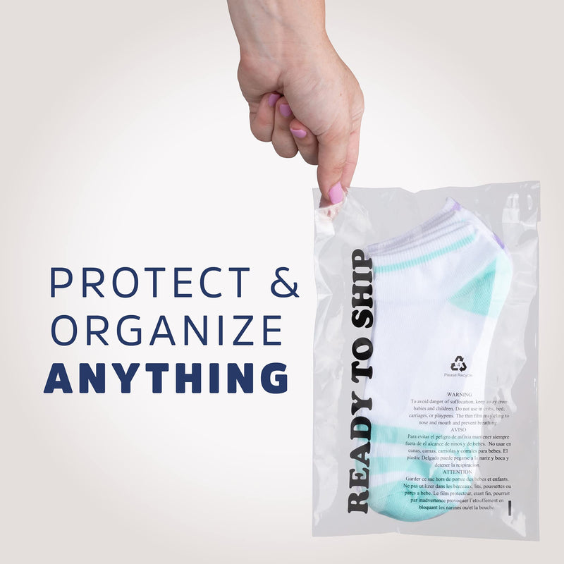 [Australia - AusPower] - GPI - PACK of 200 6" x 9", CLEAR SELF SEAL POLY BAGS - 1.5 mil Polybags With Permanent Adhesive Strip & Suffocation Warning For Packaging T Shirts & Clothing. Perfect for Shipping Supplies With FBA 