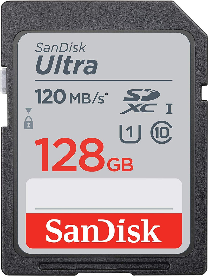 [Australia - AusPower] - SanDisk 128GB SDXC SD Ultra Memory Card Works with Canon Powershot ELPH 180, 190 is, SX420 is, SX610 HS Camera UHS-I (SDSDUN4-128G-GN6IN) Bundle with (1) Everything But Stromboli Combo Card Reader 