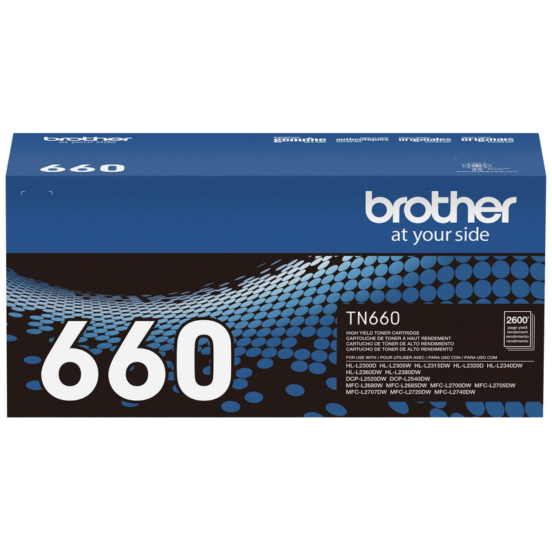 [Australia - AusPower] - Brother Genuine High Yield Toner Cartridge, TN660, Replacement Black Toner, Page Yield Up To 2,600 Pages, Amazon Dash Replenishment Cartridge,1 Pack 1 Pack TN660 Black Toner Standard Packaging 
