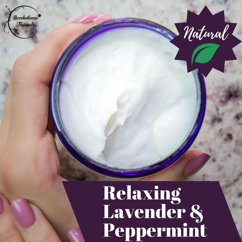 [Australia - AusPower] - Relax Therapeutic Massage Lotion – All Natural Enriched with Lavender & Peppermint Essential Oils Perfect for Massage Therapy - Massage Cream for Full Body Massage - Brookethorne Naturals 8oz 