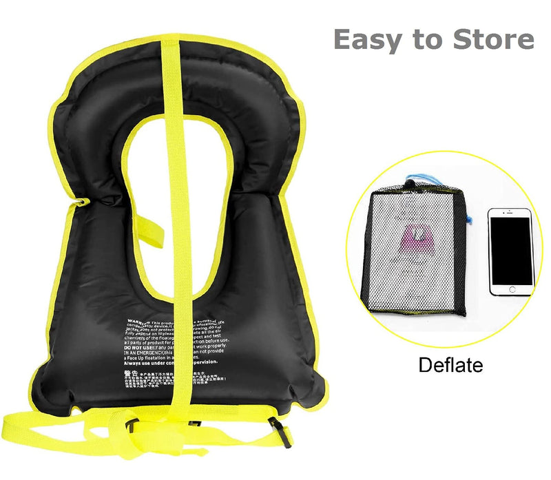[Australia - AusPower] - OMOUBOI Snorkel Vest for Adults Swim Vests Inflatable Snorkeling Jackets for Diving, Snorkeling, Swimming Safety (Suitable for 100-220 lbs) 