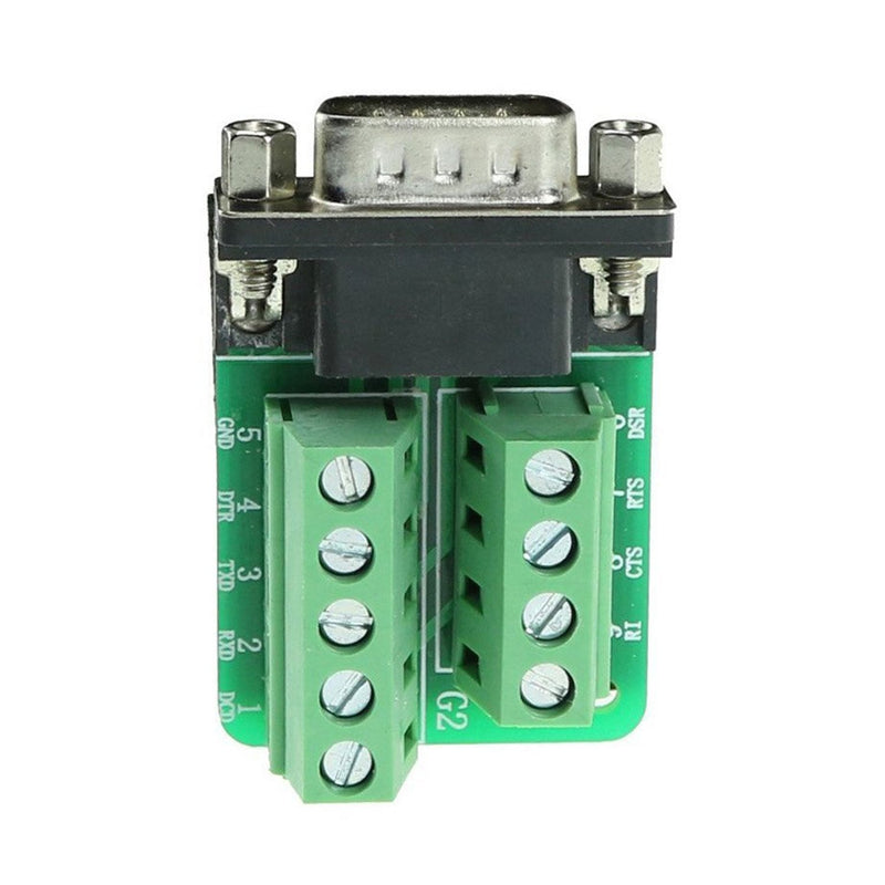 [Australia - AusPower] - Sysly DB9 Male and DB9 Female D-SUB Adapter Plate Connector RS232 Serial to Terminal Board Signal Module 