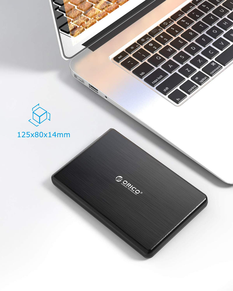 [Australia - AusPower] - ORICO USB3.0 to SATA III 2.5" External Hard Drive Enclosure for 7mm and 9.5mm 2.5 Inch SATA HDD/SSD Tool Free [UASP Supported] Black(2189U3) USB 3.0 