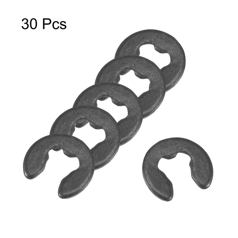 [Australia - AusPower] - uxcell E-Clip Circlip - 3mm External Retaining Shaft Snap Ring Carbon Steel Black 30pcs 