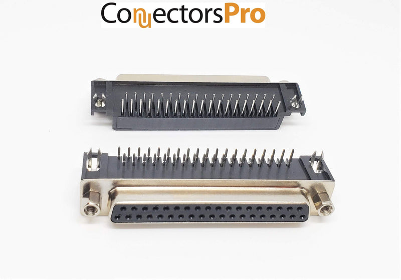 [Australia - AusPower] - Pc Accessories - Connectors Pro 6-Pack DB37 Female Right Angle PCB Mount Connector, D-Sub 37 Pins 90 Degree PC Board DR37F, 6-Pack 
