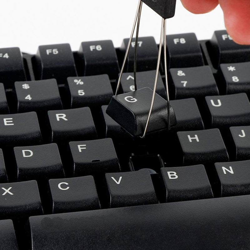 [Australia - AusPower] - Keycap Puller for Mechanical Keyboard Stainless Steel Keycap Remover Tool Fixing Keyboard Black 