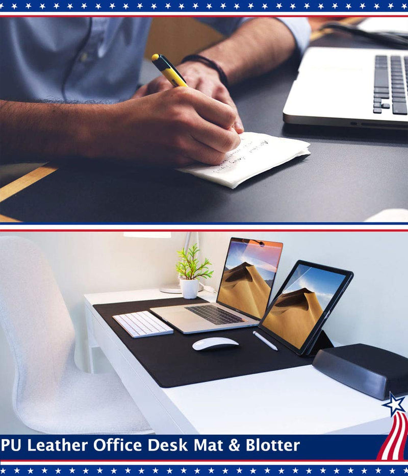 [Australia - AusPower] - 16 X 32 Inch Office Desk Pad Protector Waterproof PU Leather Desk Mat Blotters on Top of Desks Laptop Computer Gaming Keyboard Mouse Pad for Women Men Kids Girls Non-Slip Desk Writing Mat Cover Brown 16'' x 32'' inch Coffee Brown 