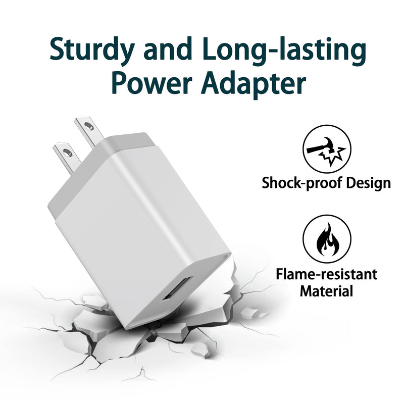 [Australia - AusPower] - USB Wall Charger Block 12W - 4 Pack USB Plug, USB Charging Block, 2.4A/5V Power Adapter, Box Cube Compatible with iPhone 13 12 11 Pro Max SE XS XR X 8 7 6 6S Plus, Samsung, LG, Moto, Android Brick 