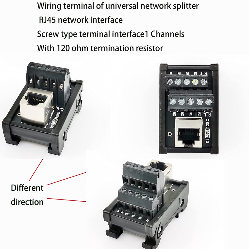 [Australia - AusPower] - BUELEC RJ45 Network Port Network Distribution Terminal Adapter Board with Terminal Resistor, Screw Type Output Terminal(1-Way Screw-Type Output Terminal) 1-way screw-type output terminal 