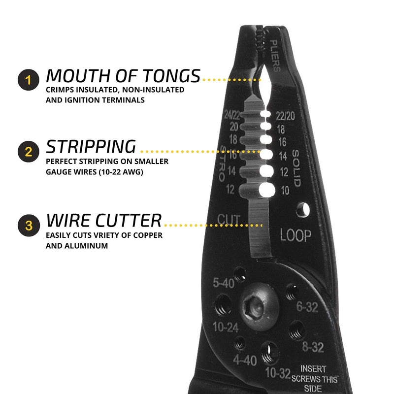 [Australia - AusPower] - Mr. Pen- Wire Stripper, 8 inch, Wire Cutter, Wire Stripper Crimper, Wire Stripping Tool, Cable Stripper, Wiring Tools, Wire Crimping Tool 