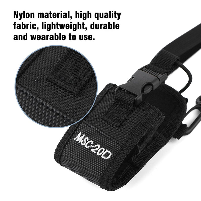 [Australia - AusPower] - Bewinner Holder Bag for Rad , Portable Radio Case Holder for Outdoor Sports Nylon Shoulder Strap Belt Case Holder Bag Pouch for Walkie Talkie 2-Way Radio Holster 