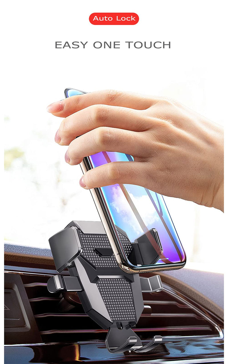 [Australia - AusPower] - 3 in 1 Phone Mount for Car, Long Arm Suction Cup Cell Phone Holder for Dashboard Windshield, Multifunctional Universal Air Vent Hand Free Clip 