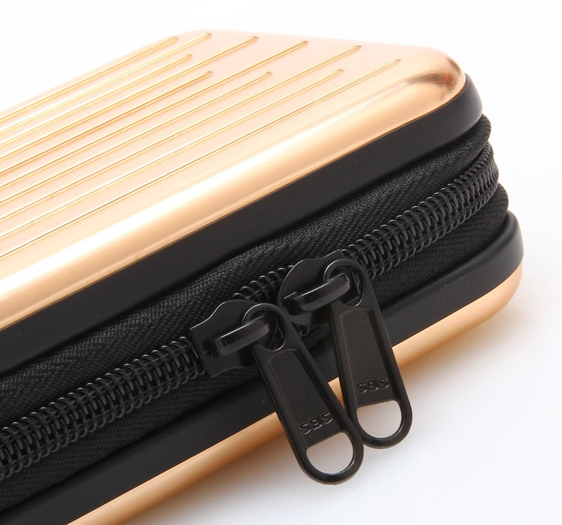 [Australia - AusPower] - KAYOND Anti-Shock Silver Aluminium Carry Travel Protective Storage Case Bag for 2.5" Inch Portable External Hard Drive HDD USB 2.0/3.0 (Golden) Golden 