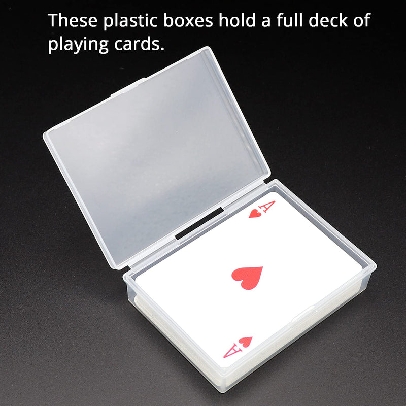 [Australia - AusPower] - 12 Pack Playing Card Deck Boxes, Empty Plastic Storage Box Fits Baseball Trading Cards, Gaming Cards, Snaps Closed 