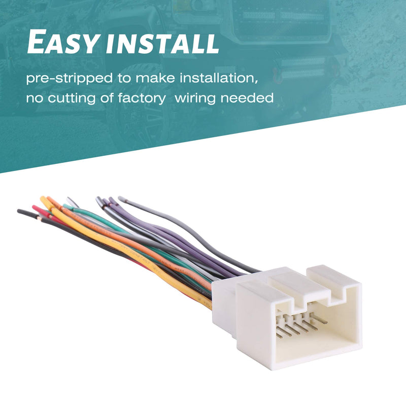 [Australia - AusPower] - BASIKER Fit for 1998-2009 Ford Vehicles Wiring Harness to Connect Aftermarket Stereo Radio Receiver 