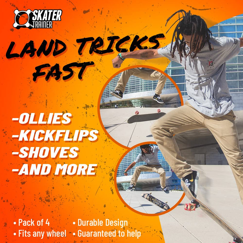 [Australia - AusPower] - Skater Trainers Skateboarding Accessories - Learn Skate Tricks Faster and Safer. Works on Any Skateboard and Anyone- Beginner Kids, Teens, Adults, Boys and Girls -.Ollie, Kickflip, and More Black 